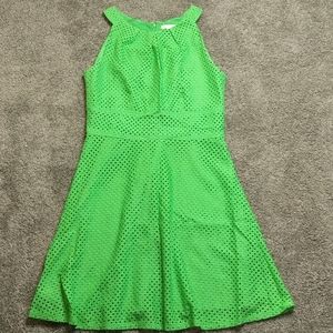 New York & Company green eyelet dress
